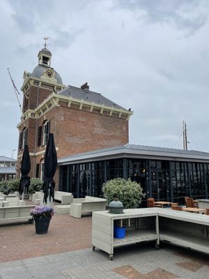 Side with terrace  at 't Havenmantsje in Harlingen