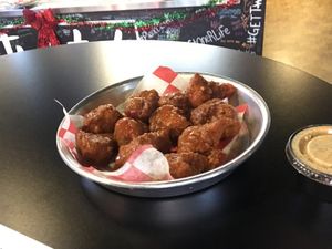 Cauliflower with buffalo sauce   at Twisted Plants in Milwaukee