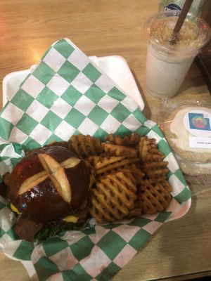 Up in smoke, fries, shake and cookies 😋  at Twisted Plants in Milwaukee