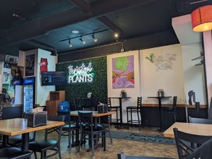 Inside the restaurant at Twisted Plants in Milwaukee