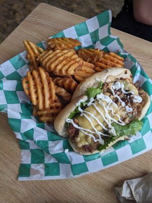 Loaded chili dog at Twisted Plants in Milwaukee