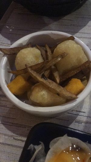 Frutto polenta e nuvole di pizza   at Manu Cucina E Vino in Genoa