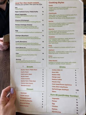 Menu at Cumin N Eat in Allentown