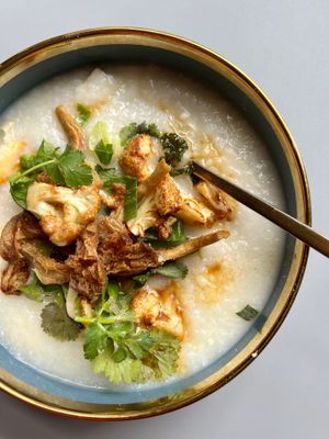 Cauliflower Congee at Plants of Roselyn in South East London