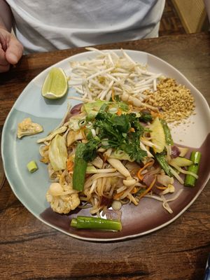 Pad Thai with tofu at Plants of Roselyn in South East London