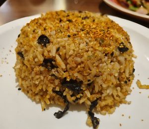 Seaweed chilli rice at Plants of Roselyn in South East London
