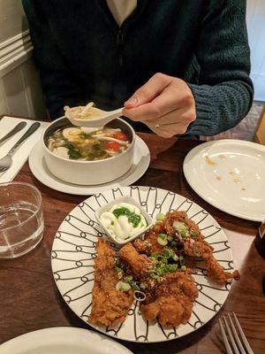Mushroom dish (too heavily battered) at Plants of Roselyn in South East London