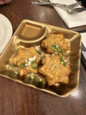 Sweet corn cakes   at Plants of Roselyn in South East London