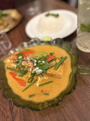 Hummingbird tofu curry   at Plants of Roselyn in South East London