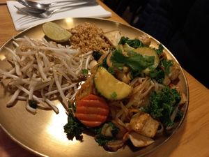 Pad Thai noodles at Plants of Roselyn in South East London