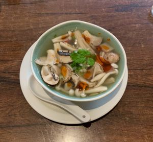 Tom Yum soup (GF)  at Plants of Roselyn in South East London