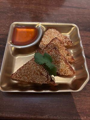 Sesame Prawn on Toastt  at Plants of Roselyn in South East London