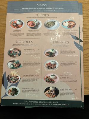 Menu  at Plants of Roselyn in South East London