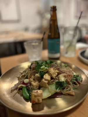 Pad see ew and kombucha   at Plants of Roselyn in South East London