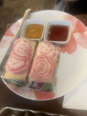Summer rolls  at Plants of Roselyn in South East London