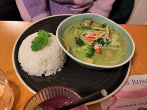 Thai green curry at Plants of Roselyn in South East London