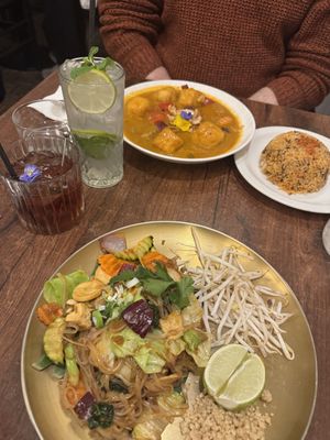 Pad Thai & Massaman curry  at Plants of Roselyn in South East London
