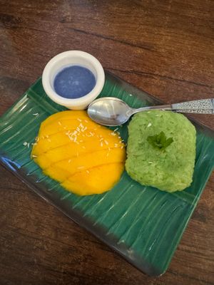 Mango sticky rice at Plants of Roselyn in South East London