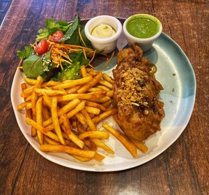 Fish’n’chips  at Plants of Roselyn in South East London