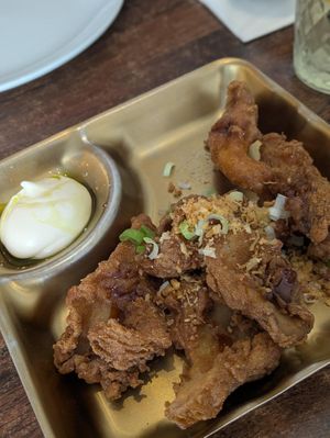 Fried mushrooms appetizer at Plants of Roselyn in South East London