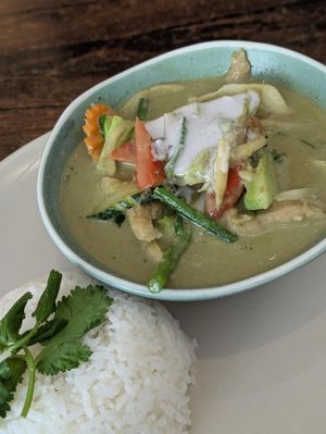 Thai green curry at Plants of Roselyn in South East London