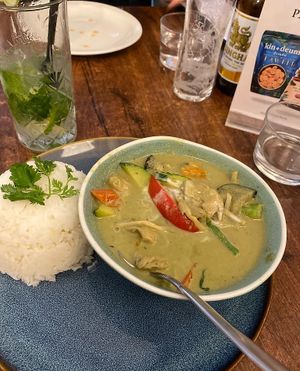 Thai green curry  at Plants of Roselyn in South East London