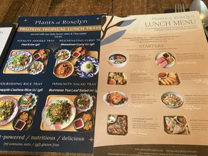 Lunch menu October 2025  at Plants of Roselyn in South East London