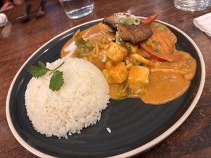 Tofu satay  at Plants of Roselyn in South East London