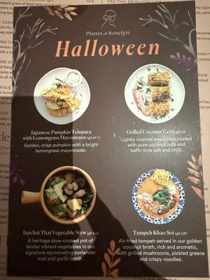 Halloween Specials menu  at Plants of Roselyn in South East London