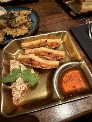 Sesame Praw’n On Toast  at Plants of Roselyn in South East London