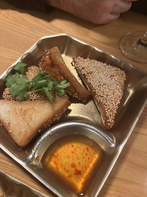 Prawn toastt  at Plants of Roselyn in South East London