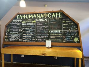 menu  at Kahumana Organic Farm and Cafe in Waianae