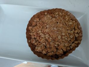 Vegan apple crisp at Old Europe Pastries in Asheville