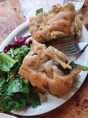 Bit oily for me w 깻잎pesto  at Rooted 루티드 in Seoul