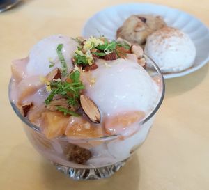 Peach Parfait at Rooted 루티드 in Seoul