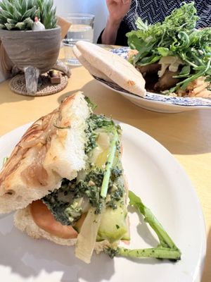 Focaccia sandwich   at Rooted 루티드 in Seoul