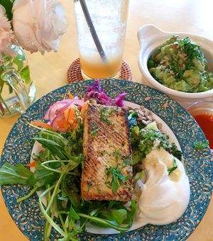 tofu "salmon" at Rooted 루티드 in Seoul