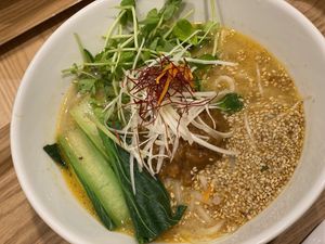 White sesame ramen  at T's Tantan - Tokyo JR Station in Tokyo