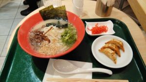 ramen and dumpling at T's Tantan - Tokyo JR Station in Tokyo
