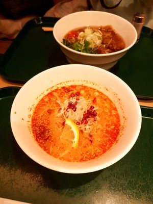 The spicy ramen! at T's Tantan - Tokyo JR Station in Tokyo