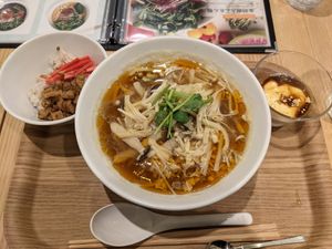 Ramen set at T's Tantan - Tokyo JR Station in Tokyo