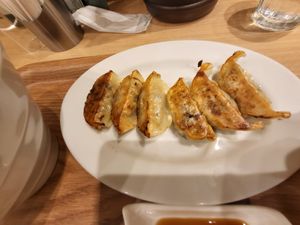 Gyoza #Veganuary at T's Tantan - Tokyo JR Station in Tokyo