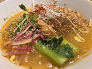 Golden sesame  at T's Tantan - Tokyo JR Station in Tokyo