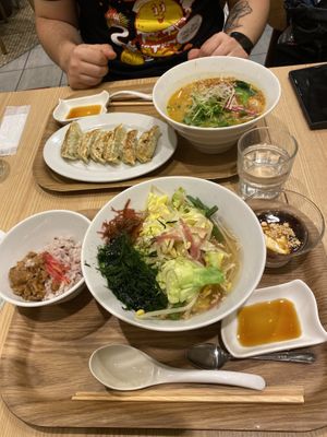 Golden sesame + seaweed ramen  at T's Tantan - Tokyo JR Station in Tokyo
