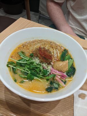 Golden sesame tantan at T's Tantan - Tokyo JR Station in Tokyo