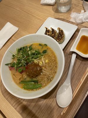 The golden sesame ramen   at T's Tantan - Tokyo JR Station in Tokyo