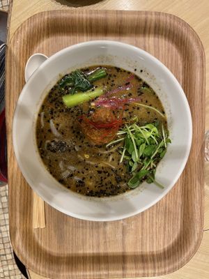 Black sesame tantan  at T's Tantan - Tokyo JR Station in Tokyo