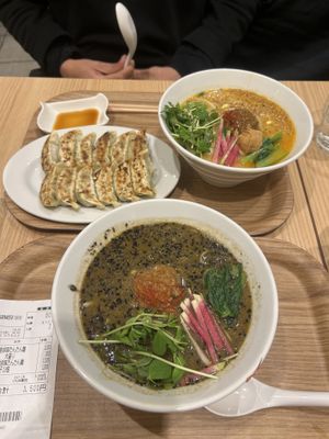 Noodle and dumpling alert   at T's Tantan - Tokyo JR Station in Tokyo