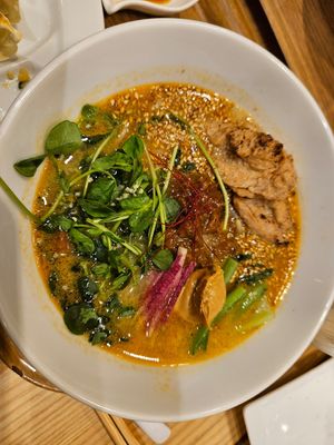 Sesame ramen at T's Tantan - Tokyo JR Station in Tokyo