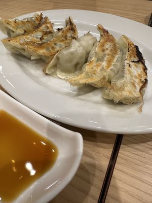 Gyozas   at T's Tantan - Tokyo JR Station in Tokyo